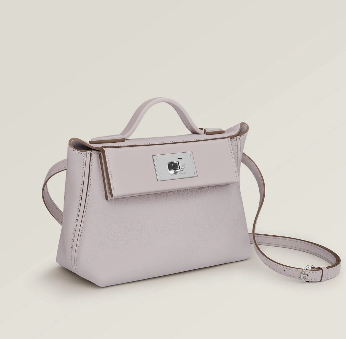 Hermès 24/24 21 手提包 09 Mauve Pale 夢幻粉紫 Evercolor/Swift
