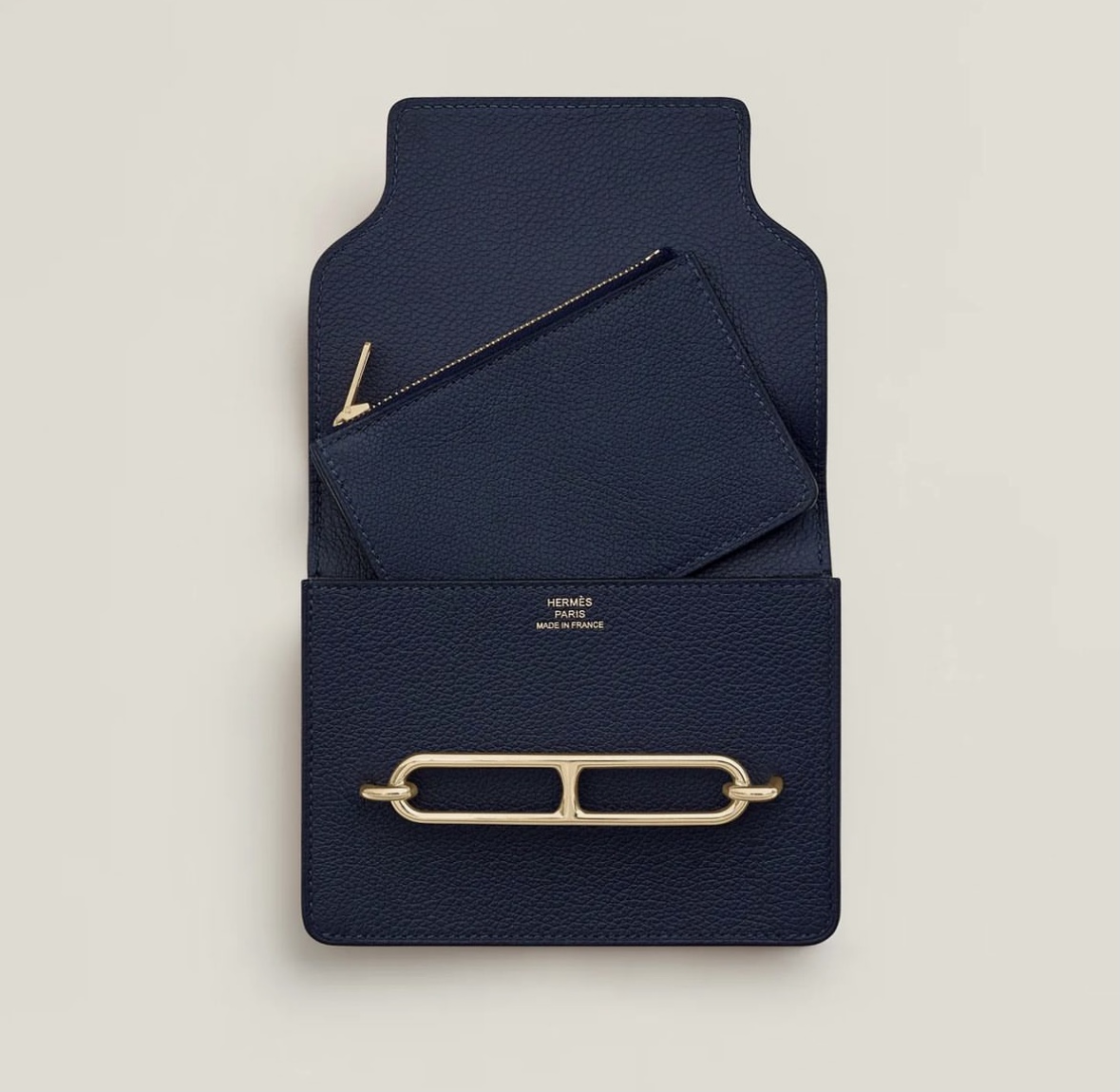愛馬仕包包圖片豬鼻子錢包價格 Hermes Roulis Slim Wallet Bleu Nuit Evercolor