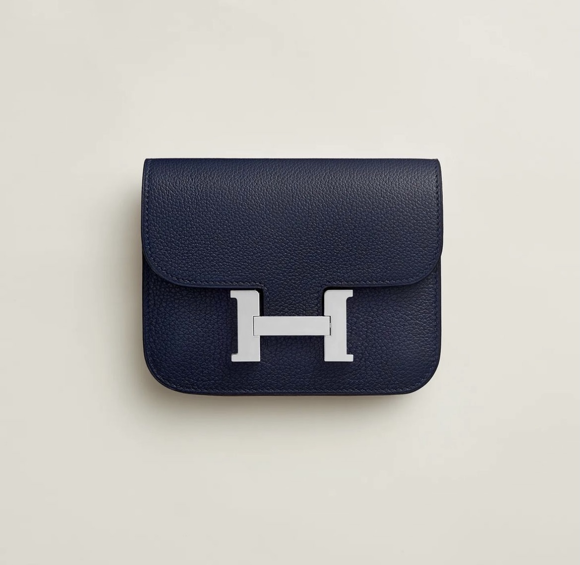愛馬仕包包官方價格及圖片 Hermès Constance Slim wallet Bleu Nuit Evercolor
