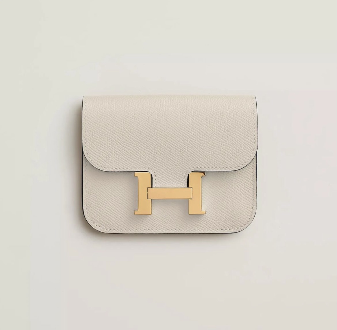 Hermès Constance Slim wallet CC10 Craie Epsom