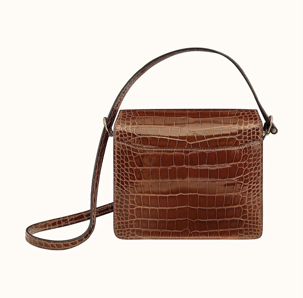 Hermès Roulis mini bag CP33 Miel polished Mississippiensis alligator