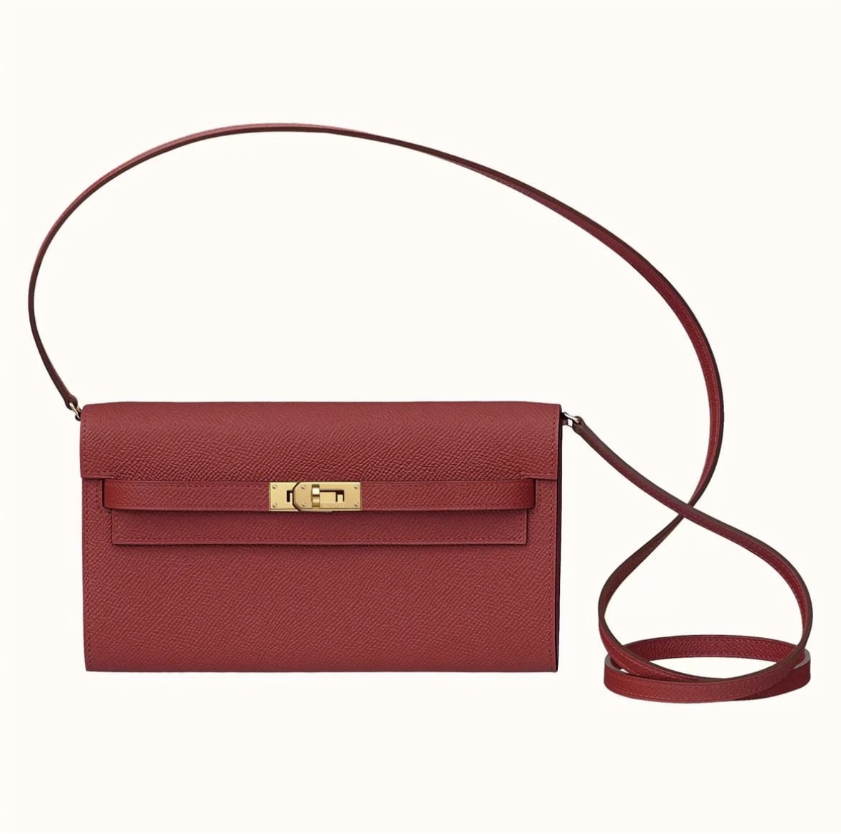 Hermès Kelly Classique To Go wallet K1 Rouge Grenat Epsom