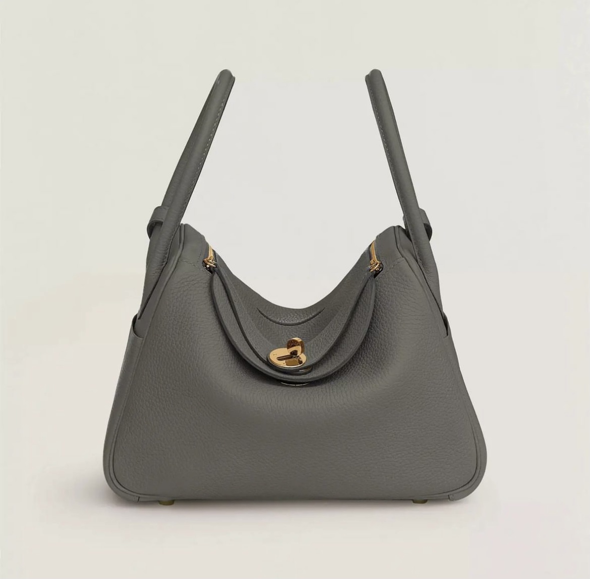 愛馬仕女包官方網站旗艦店 Hermès Lindy 26 bag CC0L Gris Meyer Clemence