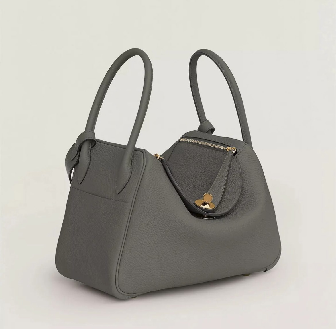 愛馬仕女包官方網站旗艦店 Hermès Lindy 26 bag CC0L Gris Meyer Clemence