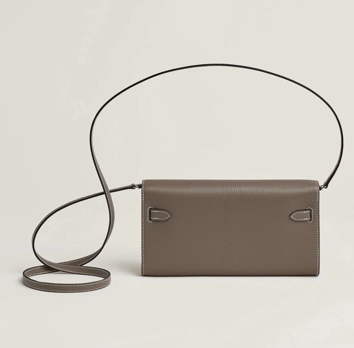 Hermès Chevre Kelly Classique To Go wallet CK18 Étoupe Chevre Mysore