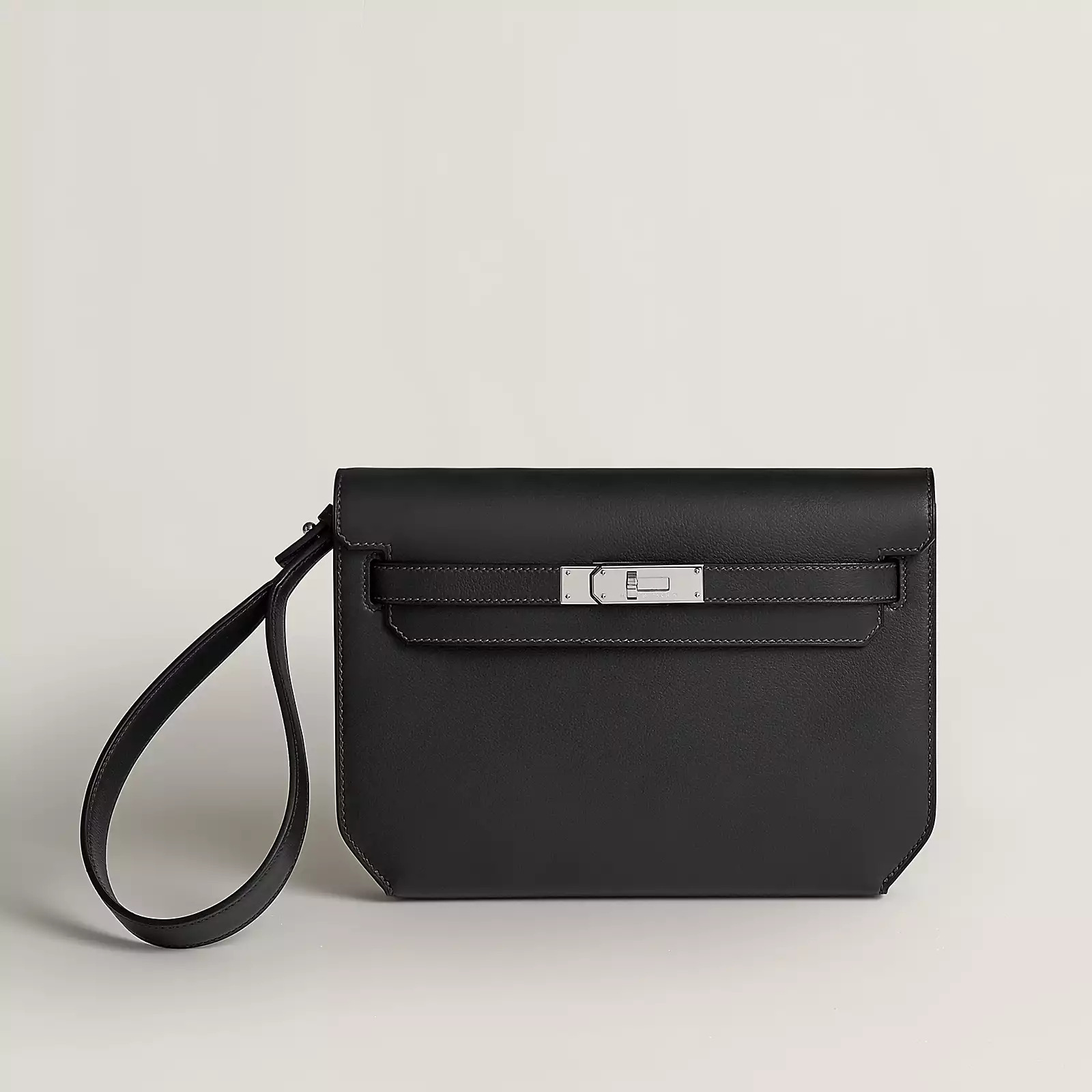 愛馬仕 Hermes Kelly depeches 25手拿包 CC89 Noir 黑色Evercolor 小牛皮