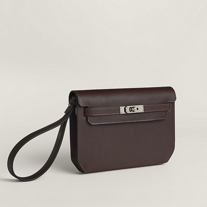 愛馬仕 Hermes Kelly depeches 25 手包 CK46 ebene 烏木色