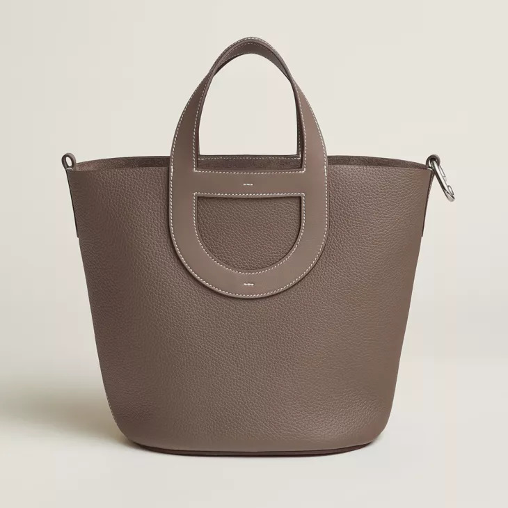 愛馬仕水桶包 Hermes bag price In the loop 23cm 18 Etoupe Clemence