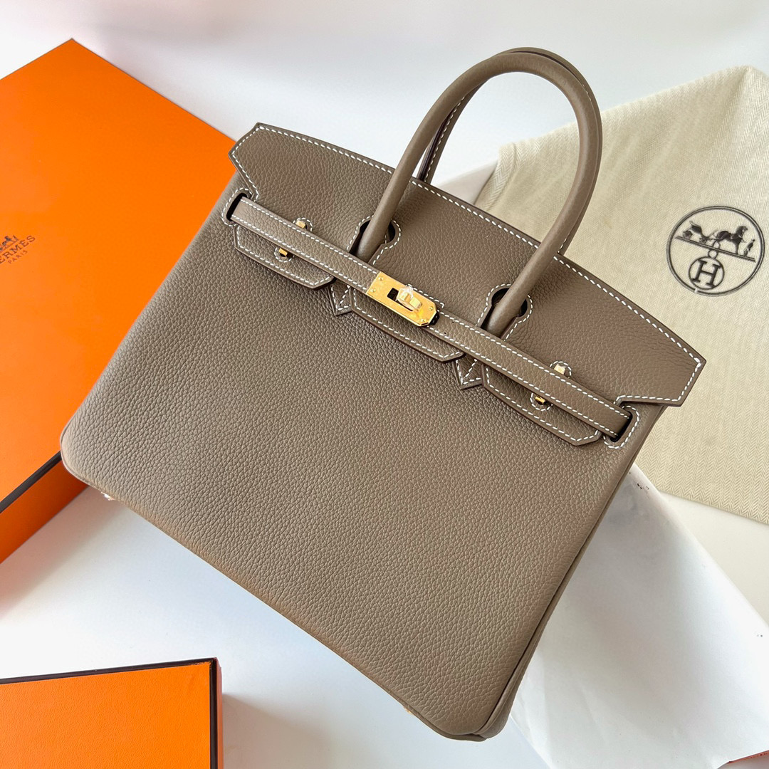 愛馬仕鉑金包價格 Hermes Birkin 25cm Togo Etoupe Golden Hardware