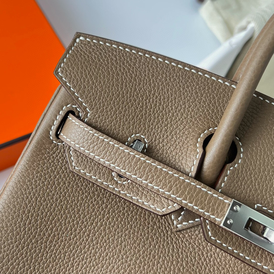 愛馬仕鉑金包專櫃價格 Hermes Birkin 25cm Togo CK18 Etoupe 大象灰