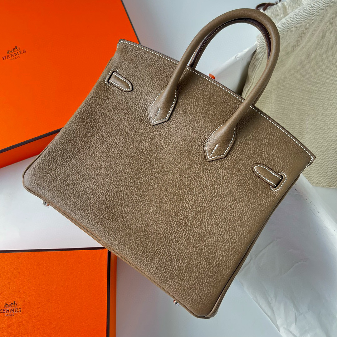 愛馬仕鉑金包專櫃價格 Hermes Birkin 25cm Togo CK18 Etoupe 大象灰