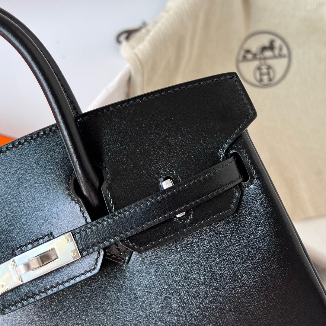 愛馬仕鉑金包國內專櫃價格 Hermes Birkin 25 Box CK89 Noir 黑色