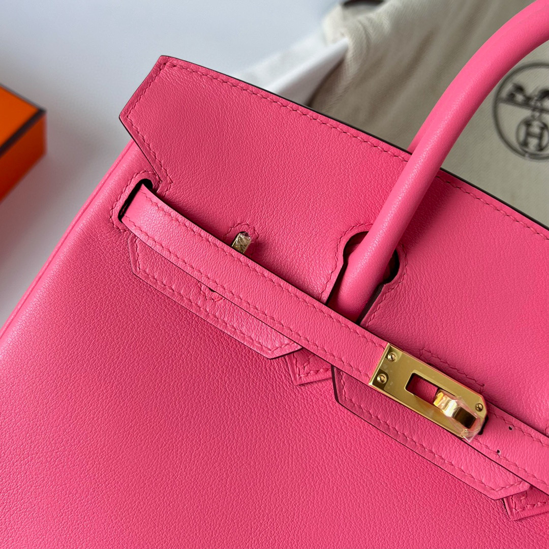 愛馬仕鉑金包官網價格 Hermes Birkin 25 Swift 8W Rose Azalee 新唇膏粉