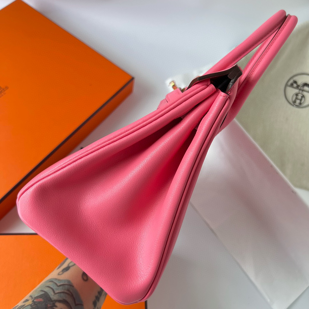 愛馬仕鉑金包官網價格 Hermes Birkin 25 Swift 8W Rose Azalee 新唇膏粉