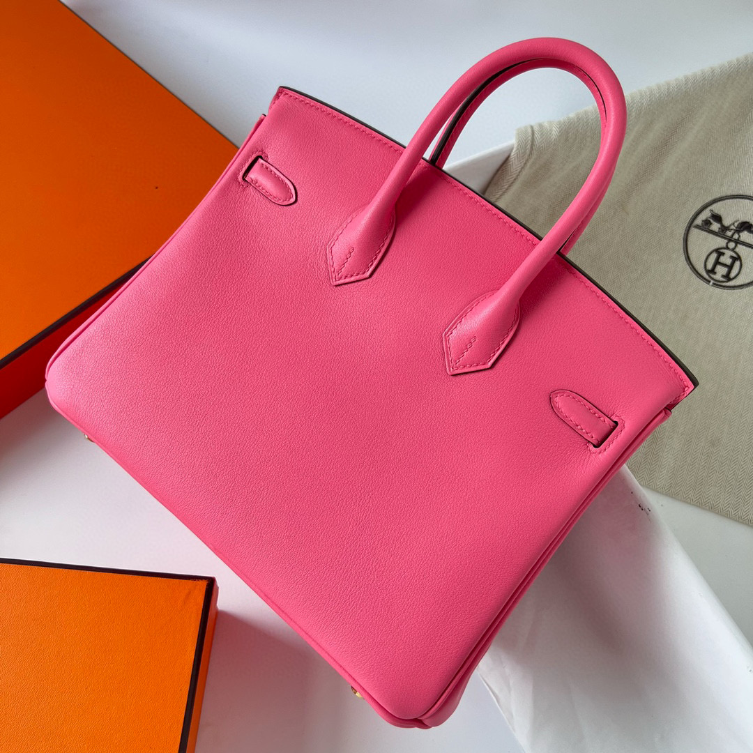 愛馬仕鉑金包官網價格 Hermes Birkin 25 Swift 8W Rose Azalee 新唇膏粉