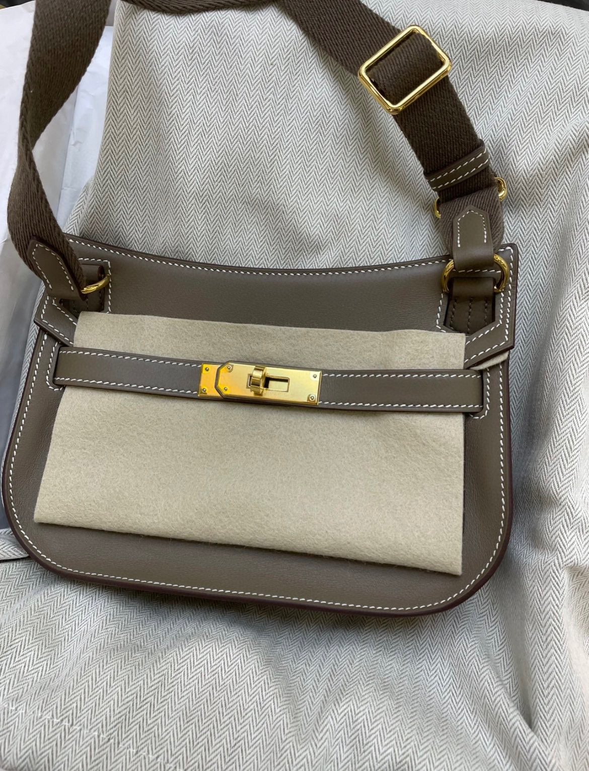 愛馬仕 Hermes Jypsiere Mini 吉普赛 23cm Swift Etoupe 大象灰