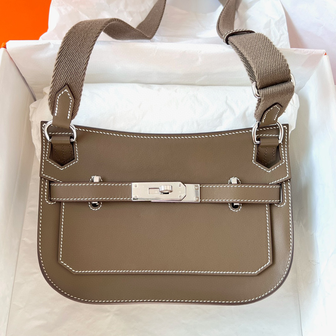 愛馬仕吉普賽包 Hermes Jypsiere Mini Swift CK18 Etoupe 大象灰