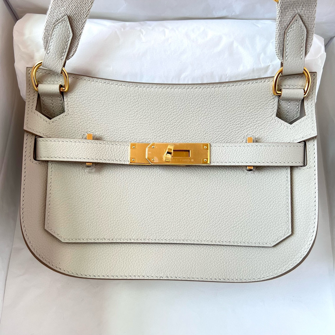 愛馬仕 Hermes Jypsiere Mini吉普赛 23cm Evercolor 8L Béton