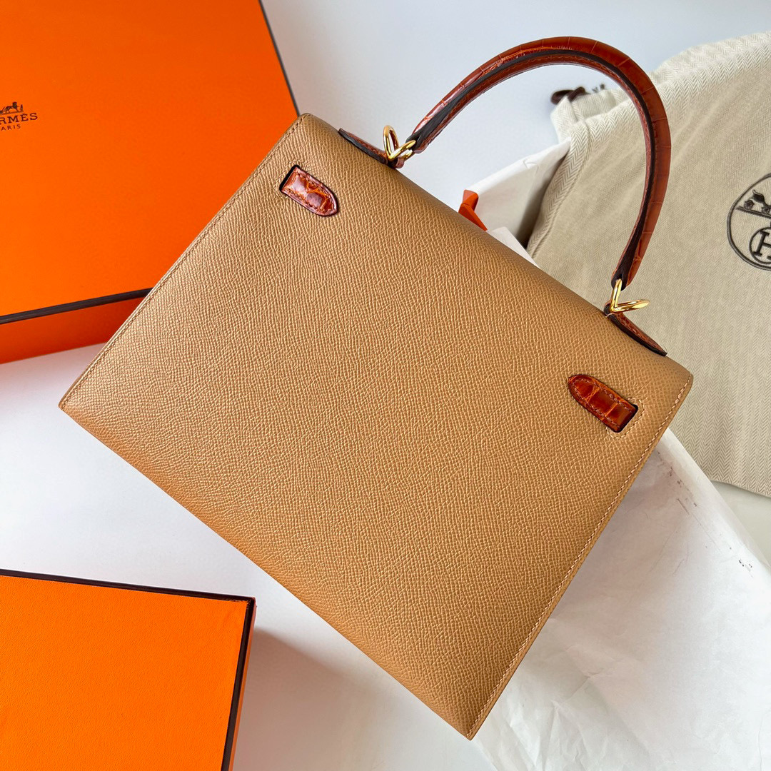 Hermes Kelly 25cm Touch Epsom 0M Chai 瑪薩拉茶色/31 Miel 蜜糖棕