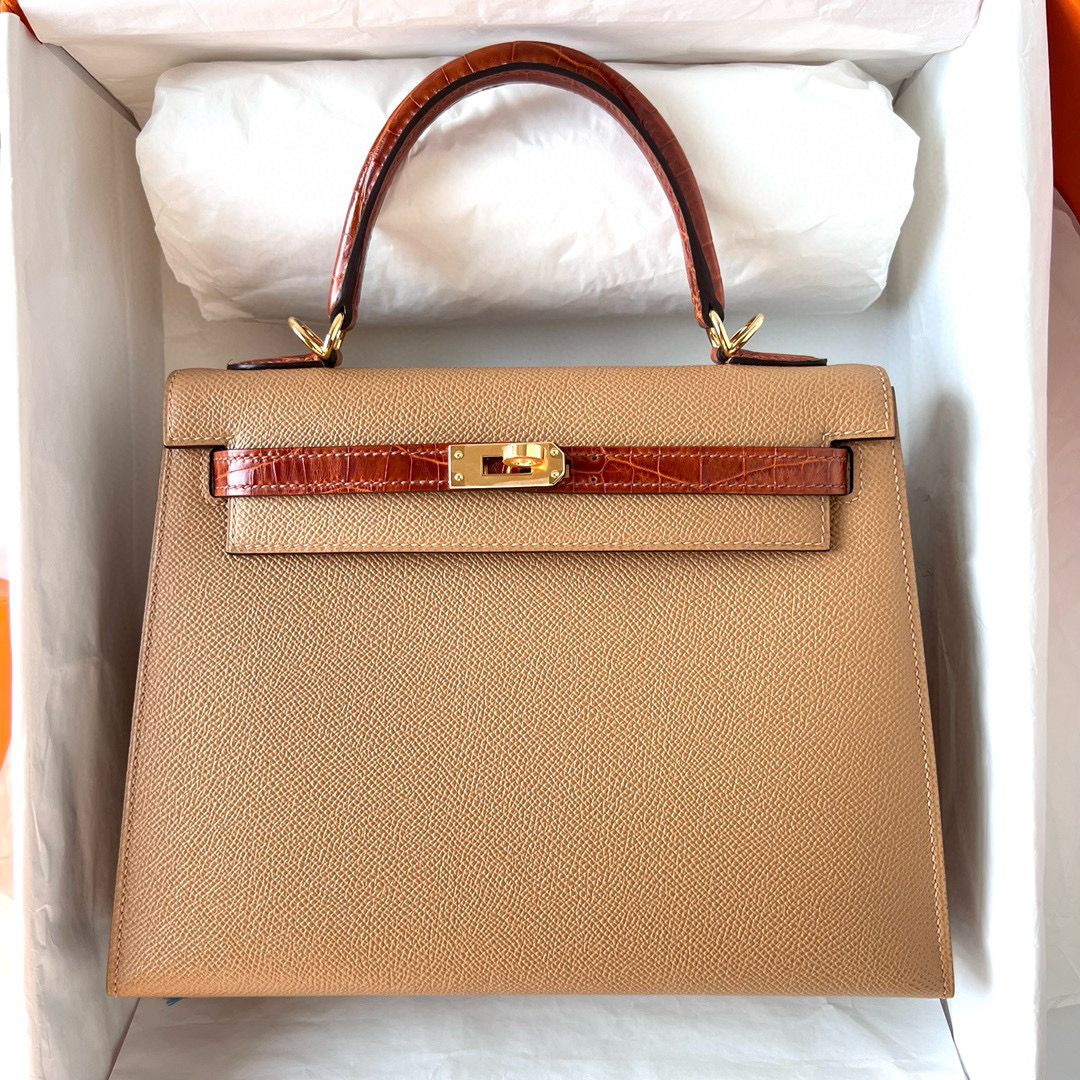 Hermes Kelly 25cm Touch Epsom 0M Chai 瑪薩拉茶色/31 Miel 蜜糖棕