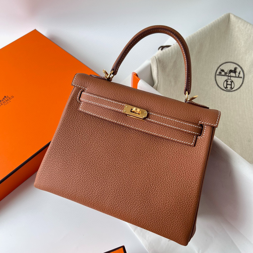 愛馬仕凱莉包25最火爆的顏色 Hermes Kelly 25 Togo Gold 金棕色 Golden Hardware