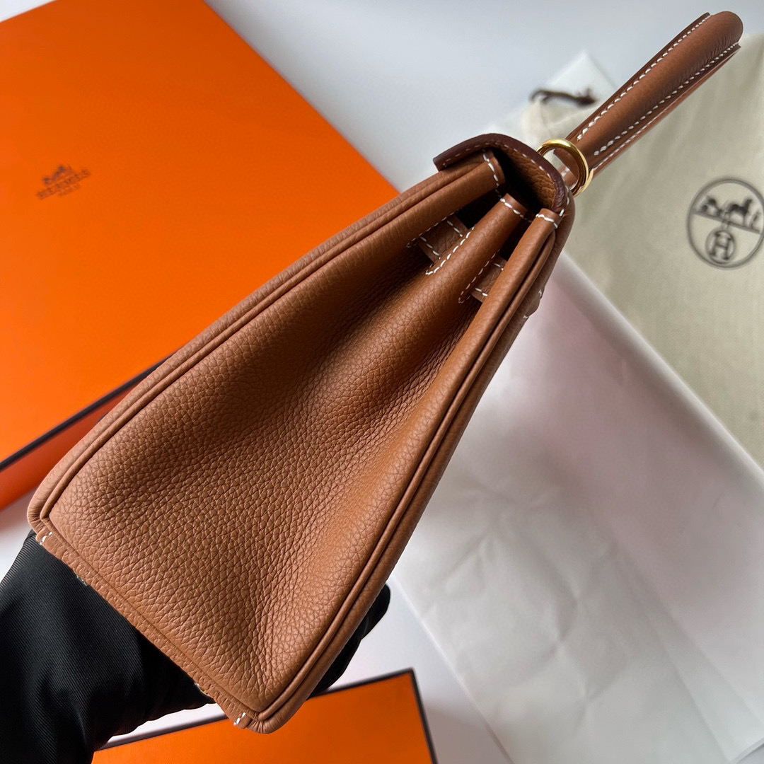 愛馬仕凱莉包25最火爆的顏色 Hermes Kelly 25 Togo Gold 金棕色 Golden Hardware