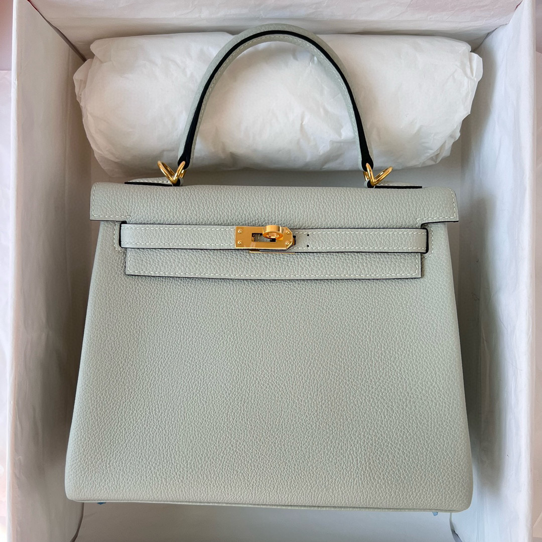 愛馬仕凱莉包25和28哪個好 Hermes Kelly 25 Togo OW gris neve 冰晶灰 水晶灰