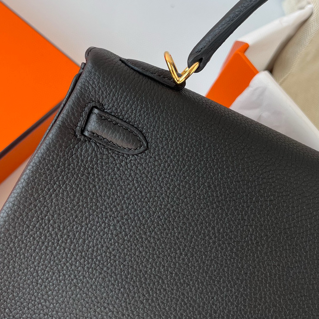 愛馬仕凱莉包25寸圖片 Hermes Price Kelly 25cm Togo Noir 黑色