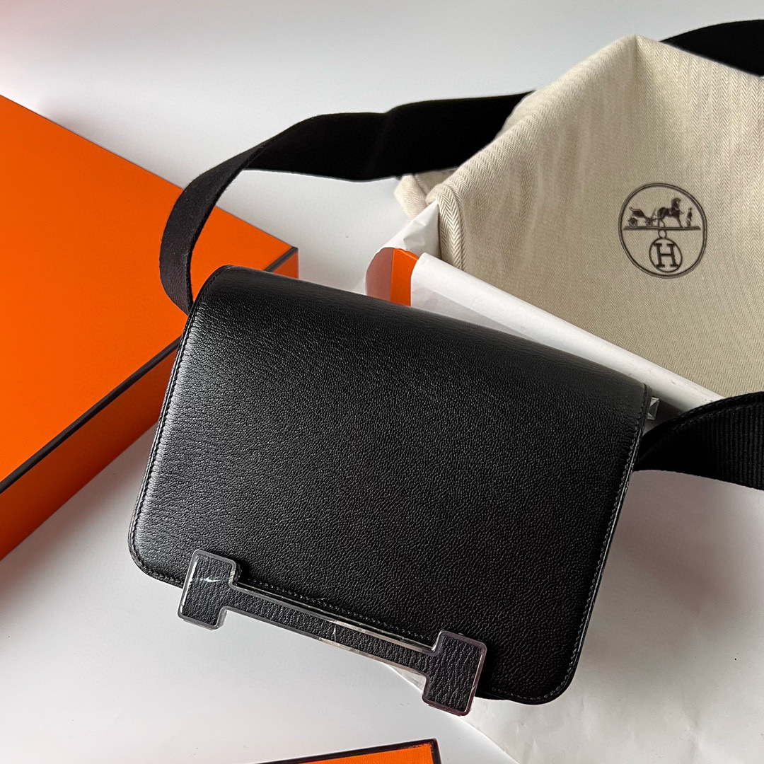愛馬仕木屐包多少錢 Hermes price Geta bag CK89 Noir 黑色 Chevre