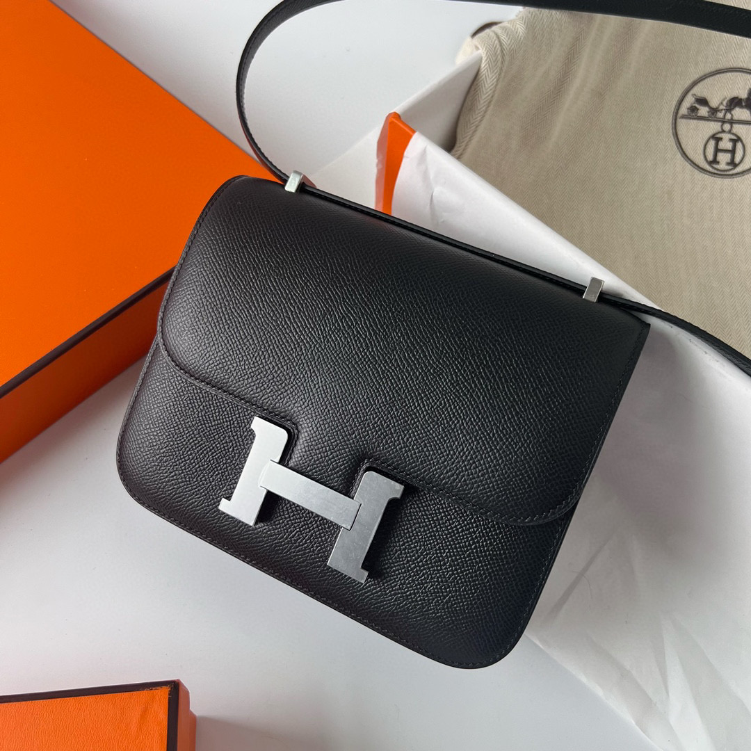 愛馬仕康康為什麽叫空姐包 Hermès Constance 18 Epsom CK89 Noir 黑色