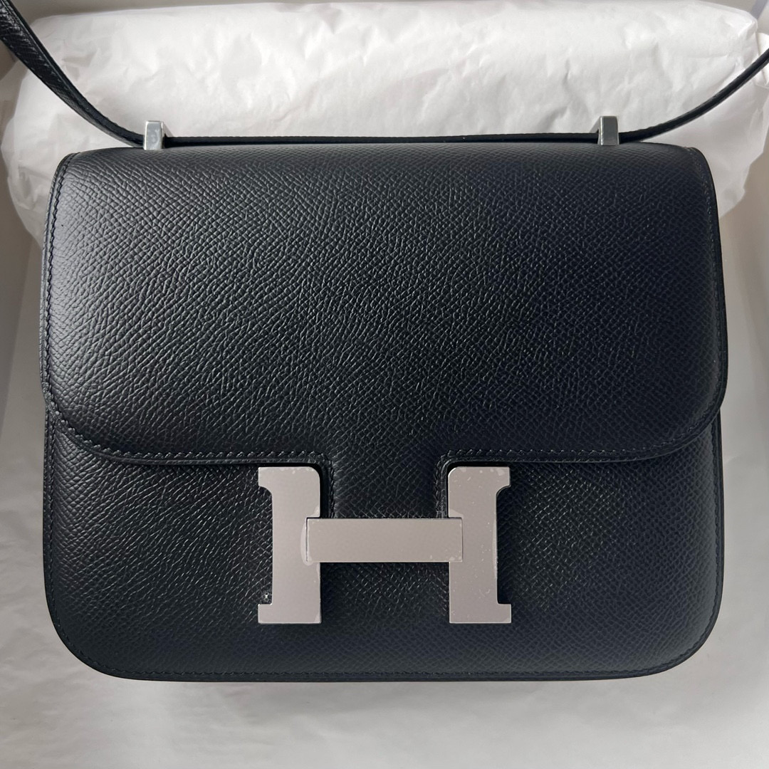 愛馬仕康康為什麽叫空姐包 Hermès Constance 18 Epsom CK89 Noir 黑色