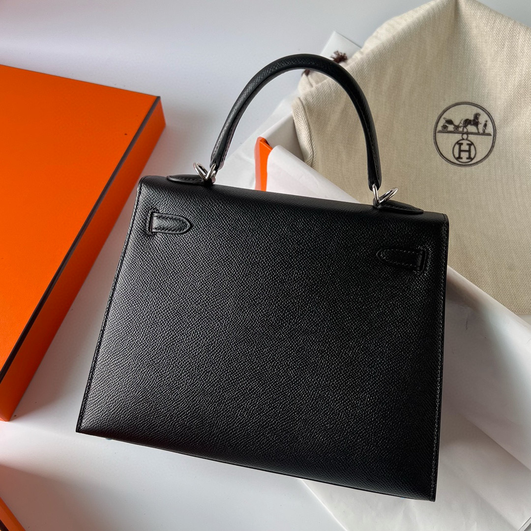 愛馬仕凱莉包多少錢一個 Hermès Kelly 25cm Epsom Noir 黑色 Silver Hardware