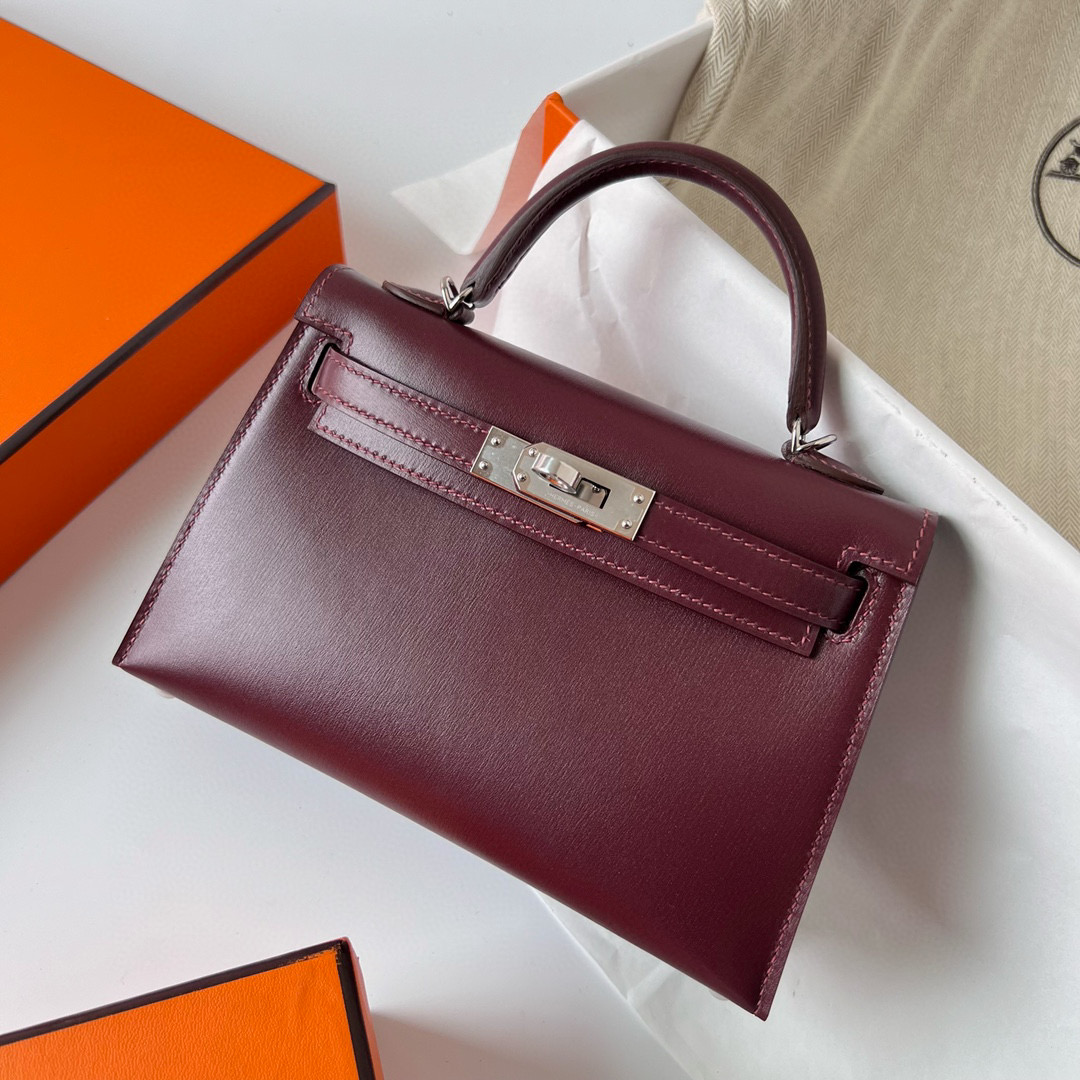 愛馬仕迷你凱莉二代公價 Hermès Kelly 20 Mini II Sellier Box calf CK57 Bordeaux