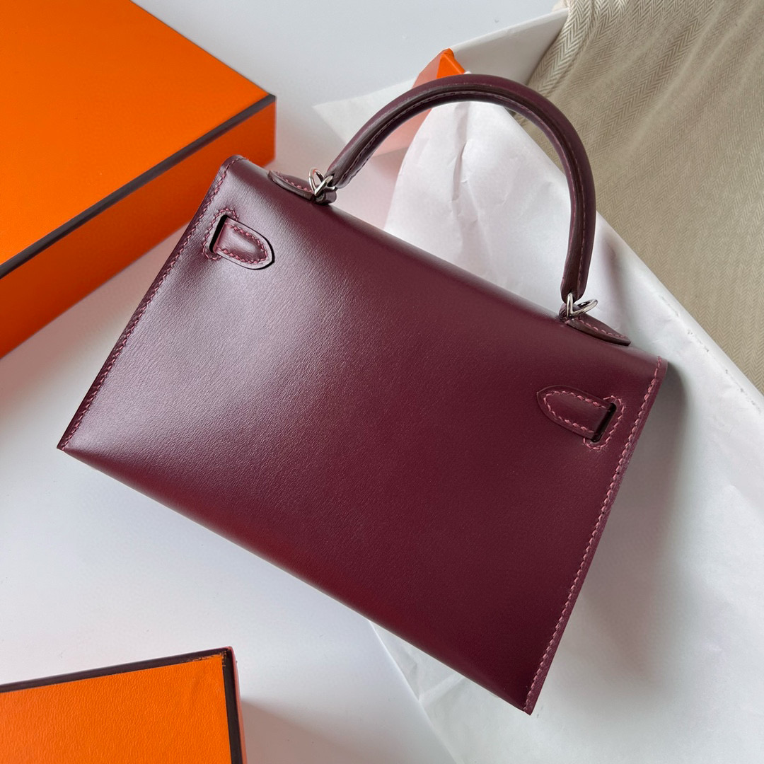 愛馬仕迷你凱莉二代公價 Hermès Kelly 20 Mini II Sellier Box calf CK57 Bordeaux