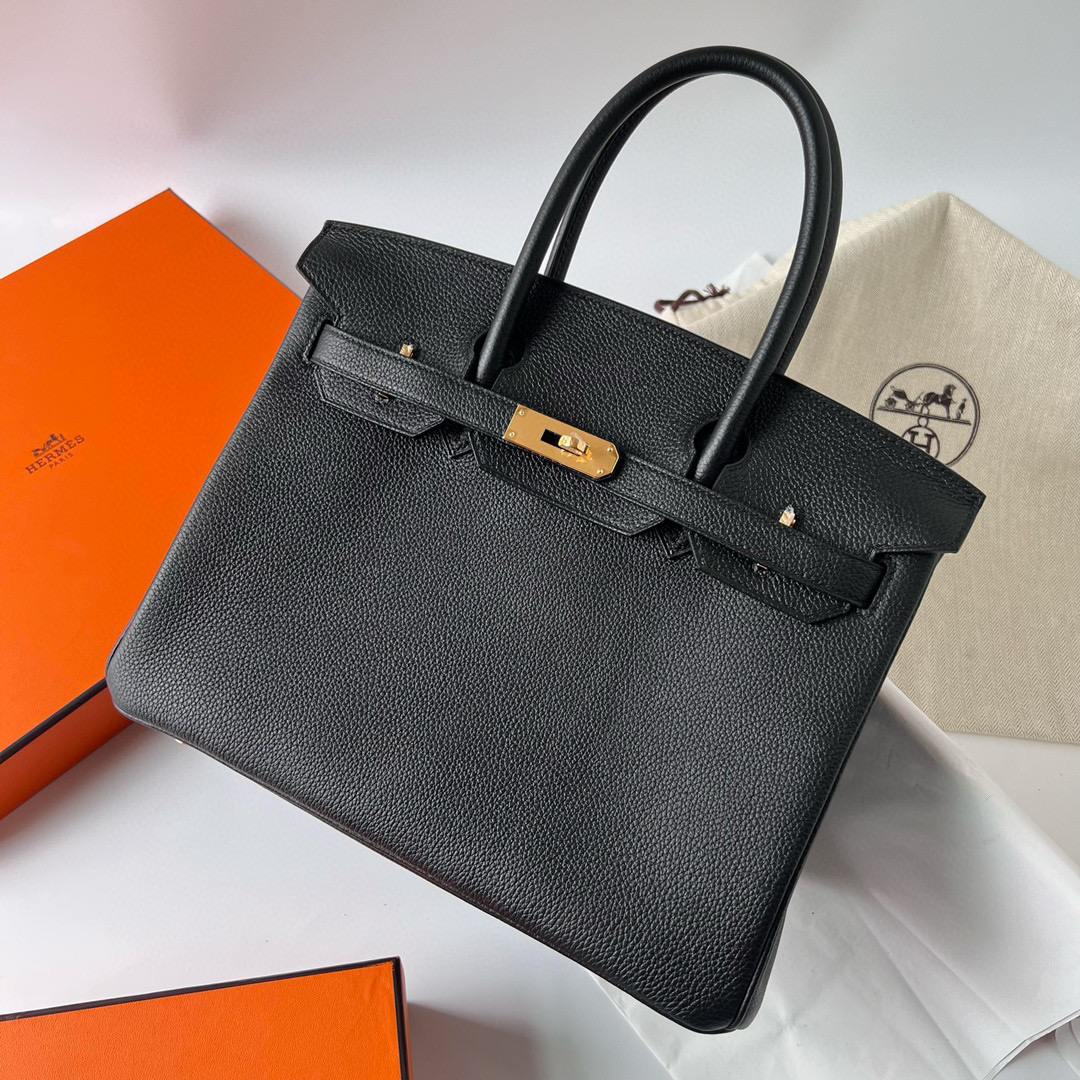 愛馬仕官網女包圖片報價表 Hermes Birkin 30 Togo CC89 Noir 黑色 GHW