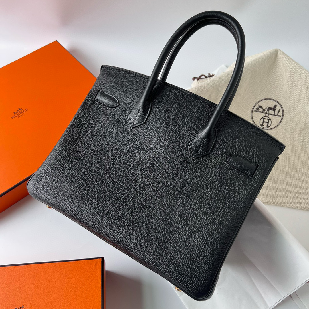 愛馬仕官網女包圖片報價表 Hermes Birkin 30 Togo CC89 Noir 黑色 GHW