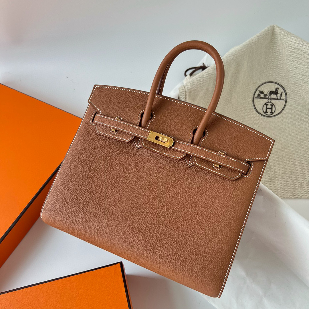 愛馬仕中國官網旗艦店女包 Hermès Birkin Bag 25 Sellier Epsom Gold 金棕色