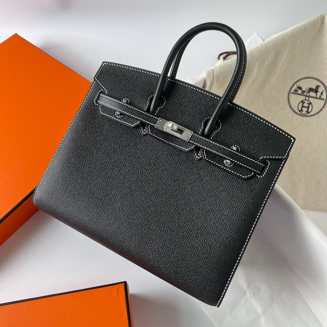 愛馬仕女士包官網旗艦店 Hermès Birkin Bag 25 Sellier Epsom 89 Noir 黑色