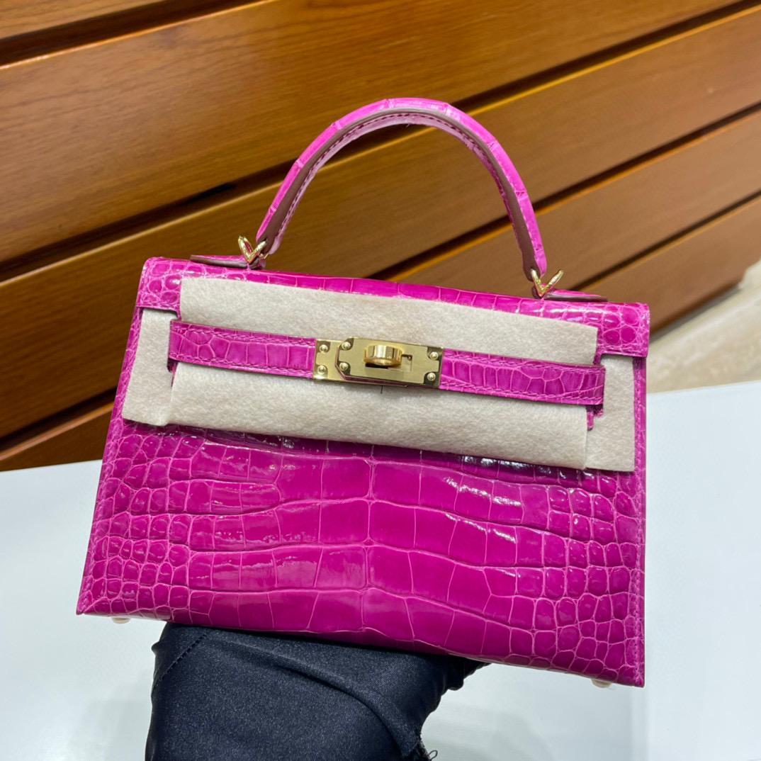 愛馬仕凱莉mini二代多少錢 Hermès Kelly 20 Mini II Sellier alligator crocodile J5 Rose Sheheraradez