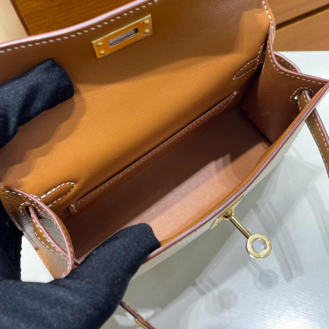 Hermès Kelly 20 Mini II Sellier Epsom 10 Craie 奶昔白/37 Gold 金棕色