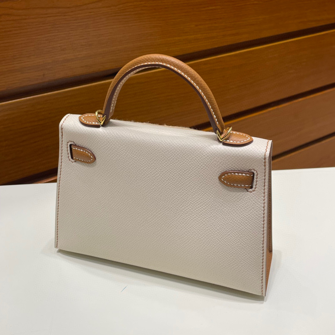 Hermès Kelly 20 Mini II Sellier Epsom 10 Craie 奶昔白/37 Gold 金棕色