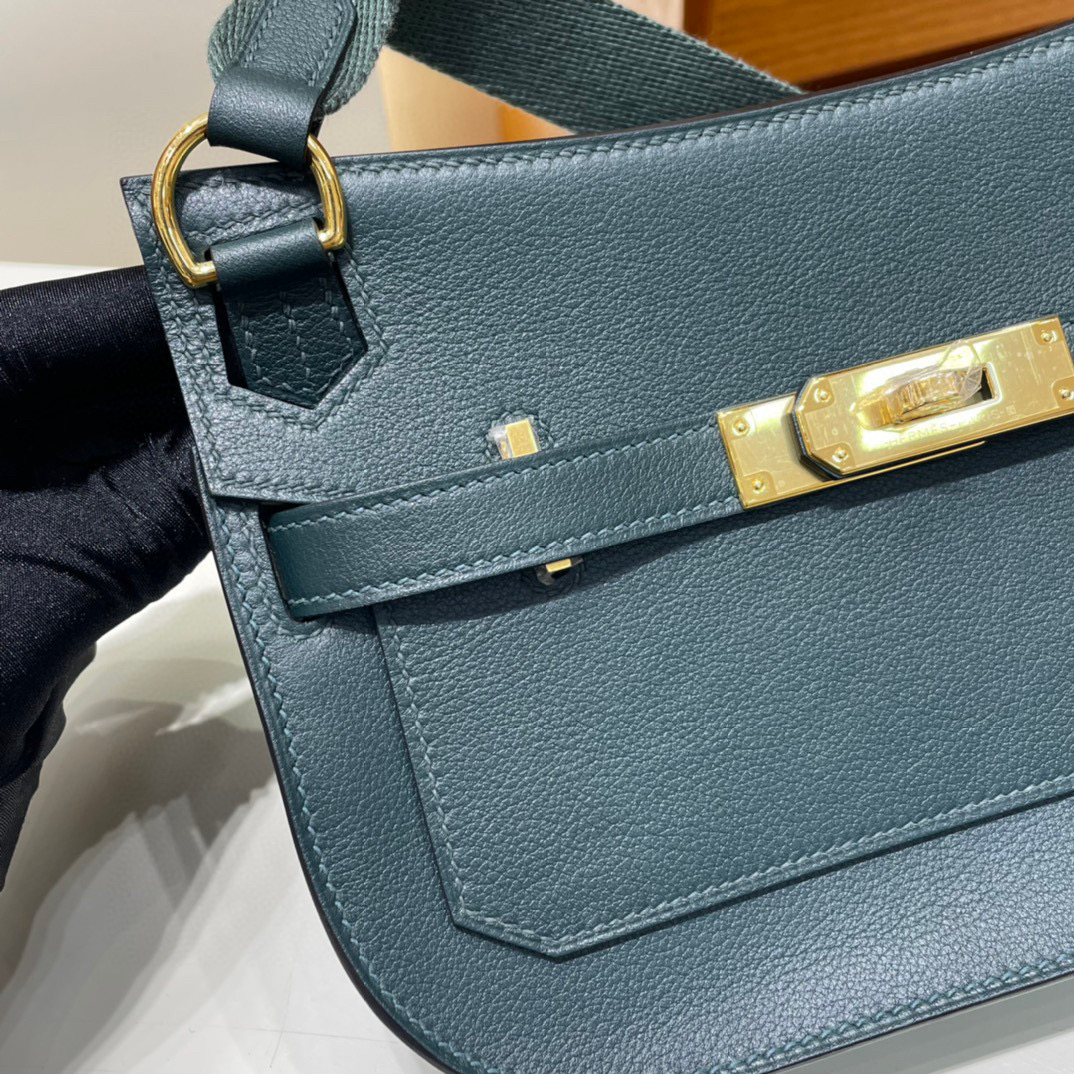 越南愛馬仕吉普賽包刻印 Hermes bag Jypsiere Mini 6O Vert Cyprès GHW