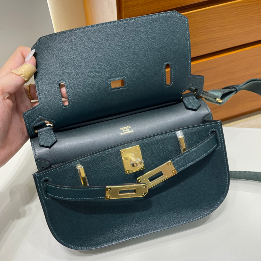 越南愛馬仕吉普賽包刻印 Hermes bag Jypsiere Mini 6O Vert Cyprès GHW