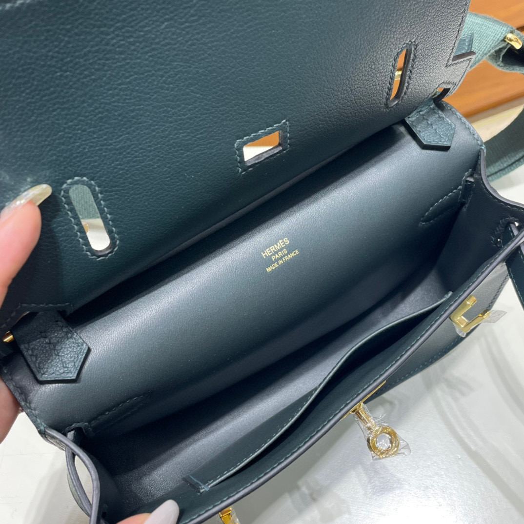 越南愛馬仕吉普賽包刻印 Hermes bag Jypsiere Mini 6O Vert Cyprès GHW