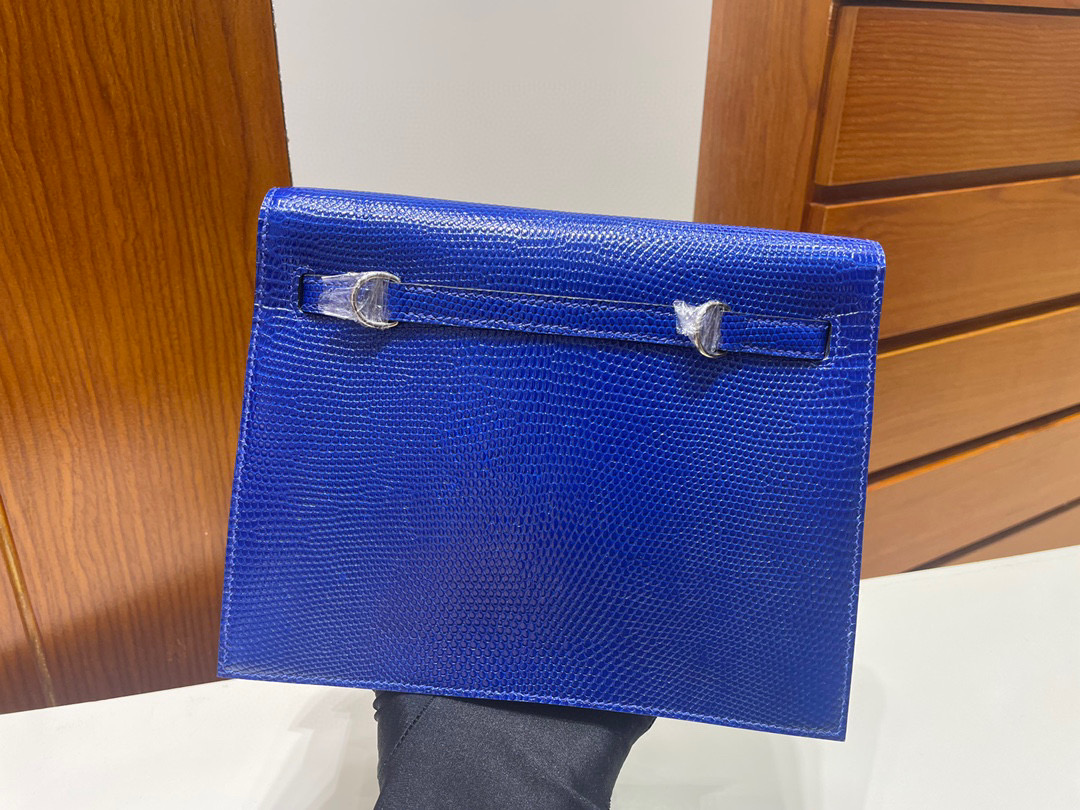 Hermès Kelly danse Lizard 蜥蜴皮 7T blue electric 电光蓝