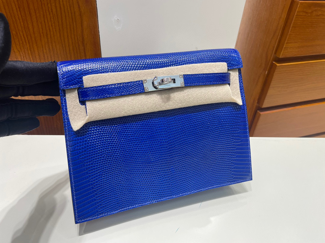 Hermès Kelly danse Lizard 蜥蜴皮 7T blue electric 电光蓝