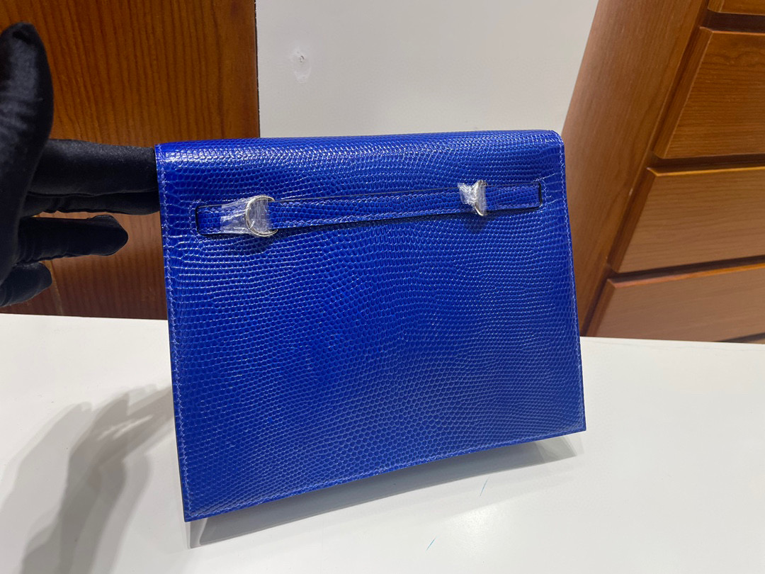 Hermès Kelly danse Lizard 蜥蜴皮 7T blue electric 电光蓝