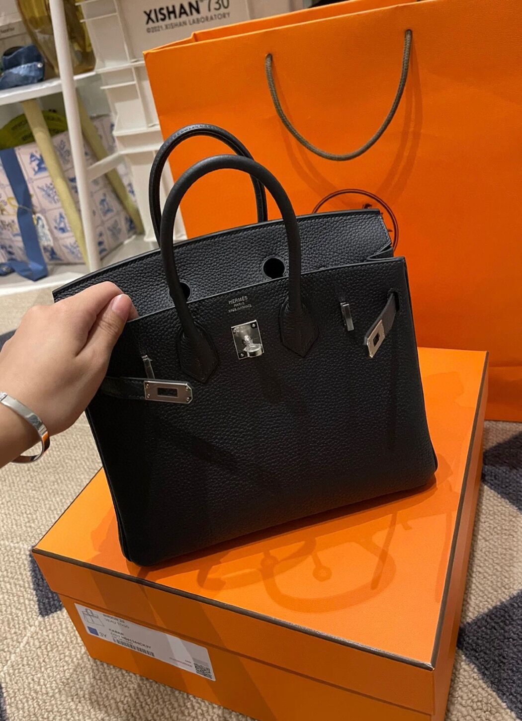 愛馬仕鉑金包使用方法 Hermès Birkin 25 3Y Caban Togo Silver Hardware