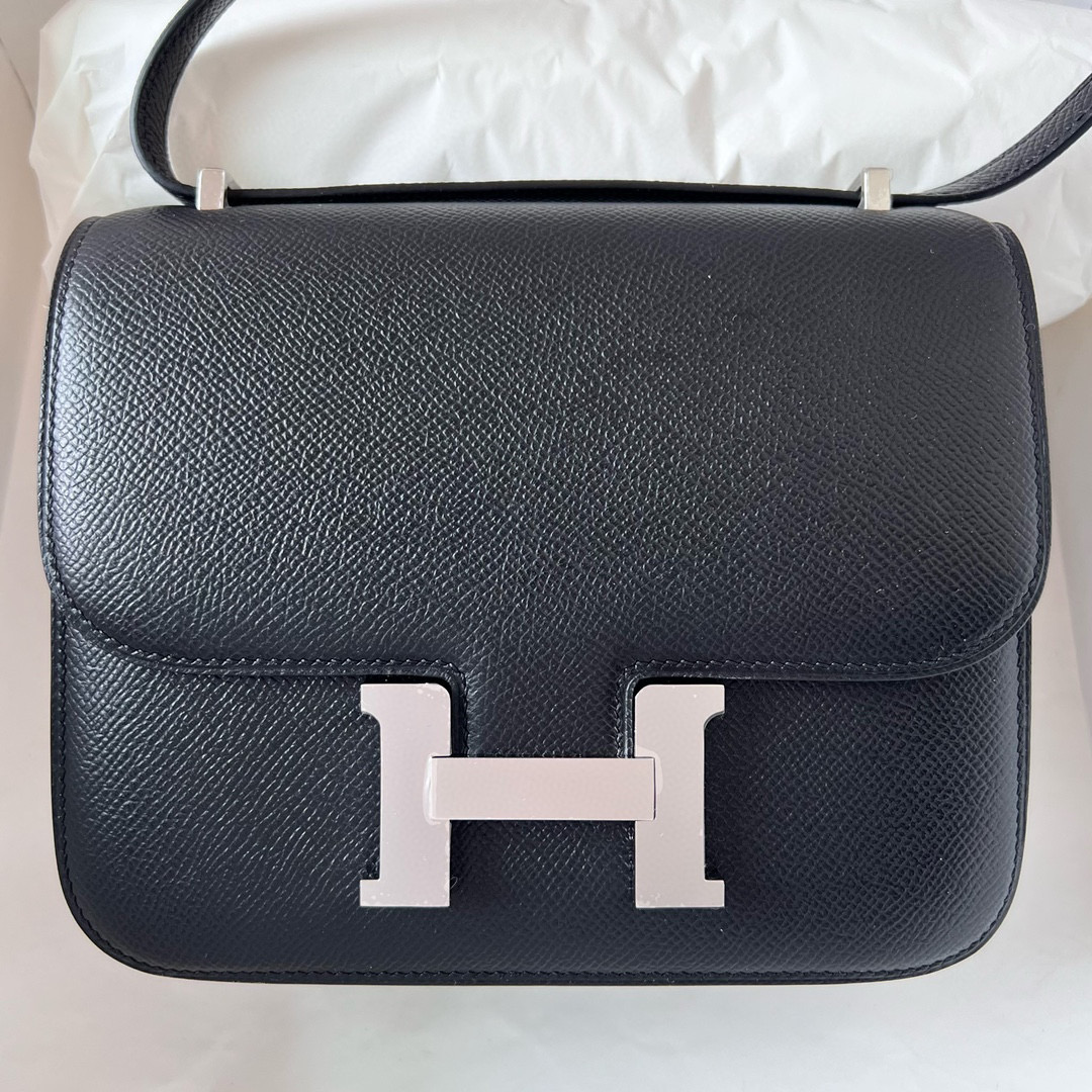 臺灣 愛馬仕空姐包專櫃多少錢 Hermès Mini Constance 18 CK89 Noir 黑色