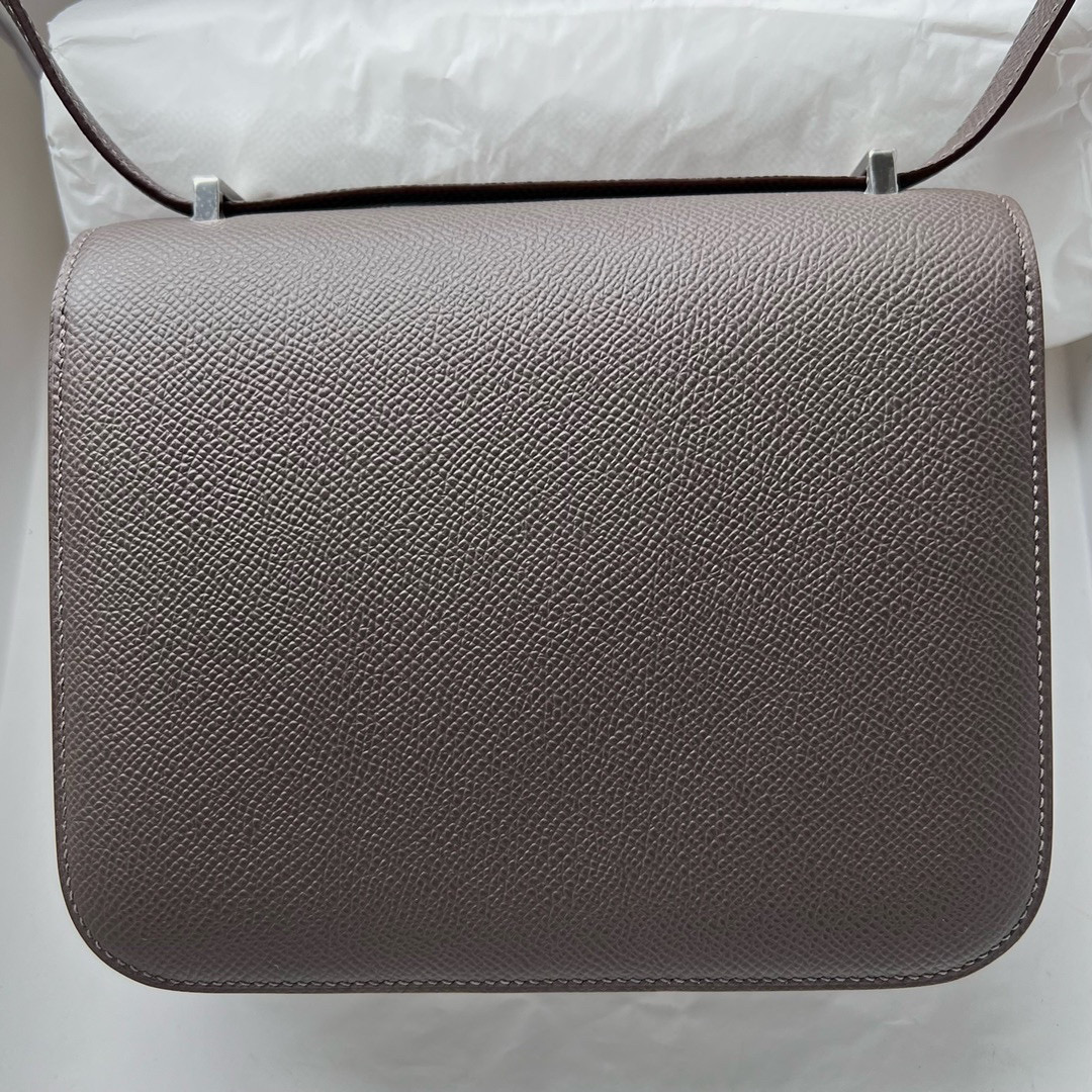 臺灣愛馬仕康康包價格 Hermès Mini Constance Epsom 8F Etain 锡器灰